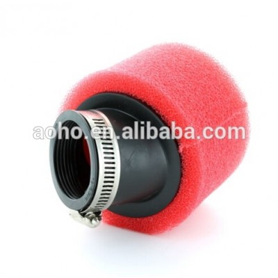 Red Double Foam Angled carbon air filter - RED 125cc 140cc